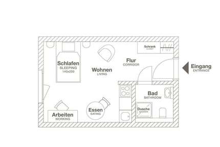 Zimmer Leverkusen Opladen - 1 Zimmer, 1.490&euro; | Angebot:25531861