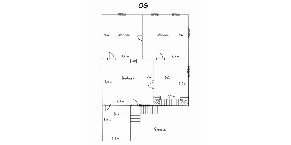 Doppelhaushälfte Eschwege - 5 Zimmer, 130 m&sup2;, 1.200&euro; | Angebot:26563877