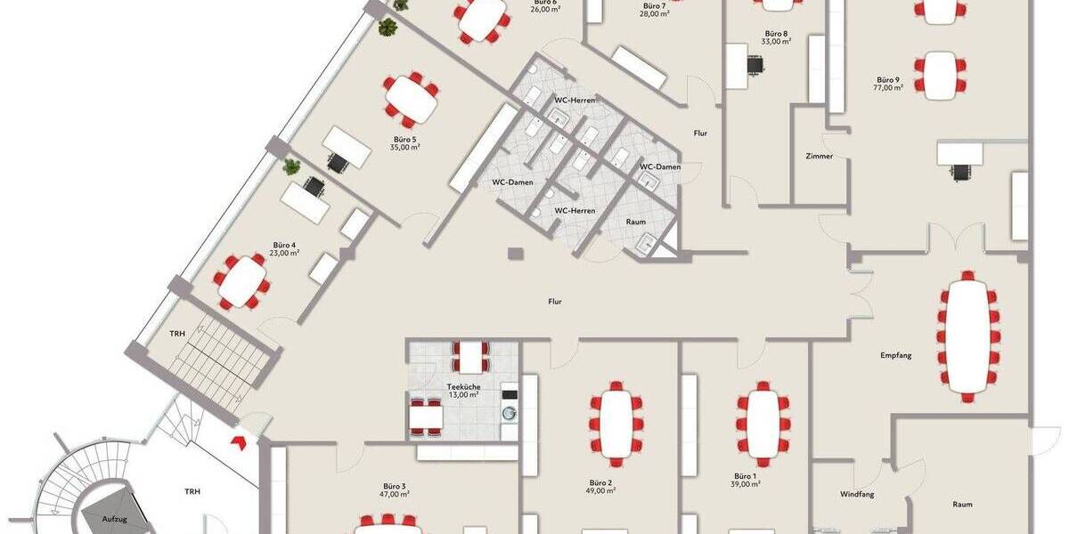 Repräsentative Büroräume im Gewerbegebiet SW-Süd - Nähe MARKTKAUF und BAUHAUS 9 zimmer