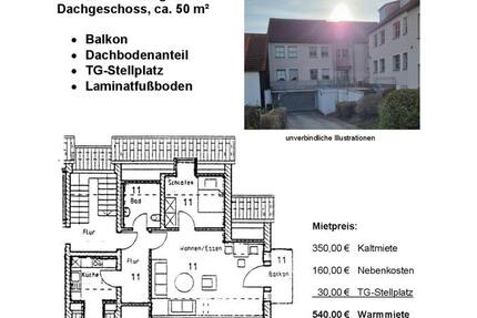 Wohnung Meerane - 2 Zimmer, 50 m&sup2;, 350&euro; | Angebot:24214745
