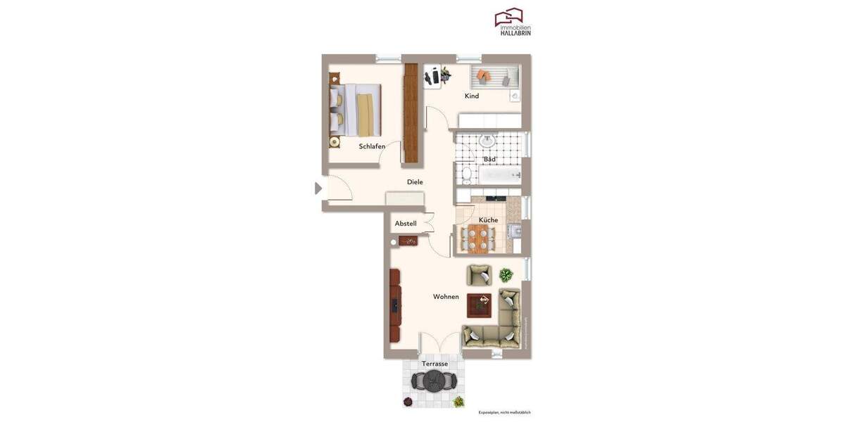 Etagenwohnung Kößlarn - 3 Zimmer, 70 m&sup2;, 600&euro; | Angebot:25916376