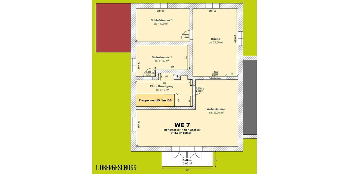 Etagenwohnung Wachau Lomnitz - 4 Zimmer, 160 m&sup2;, 1.480&euro; | Angebot:25797764