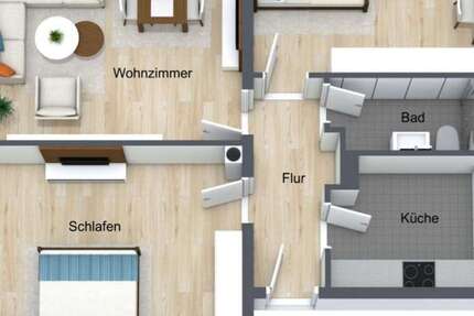 Wohnung zum Mieten in Mainz 1.050 € 60 m² 3 zimmer