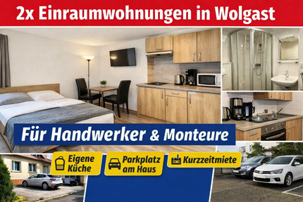 Wohnen auf Zeit Wolgast - 1 Zimmer, 30 m&sup2;, 60&euro; | Angebot:24473516