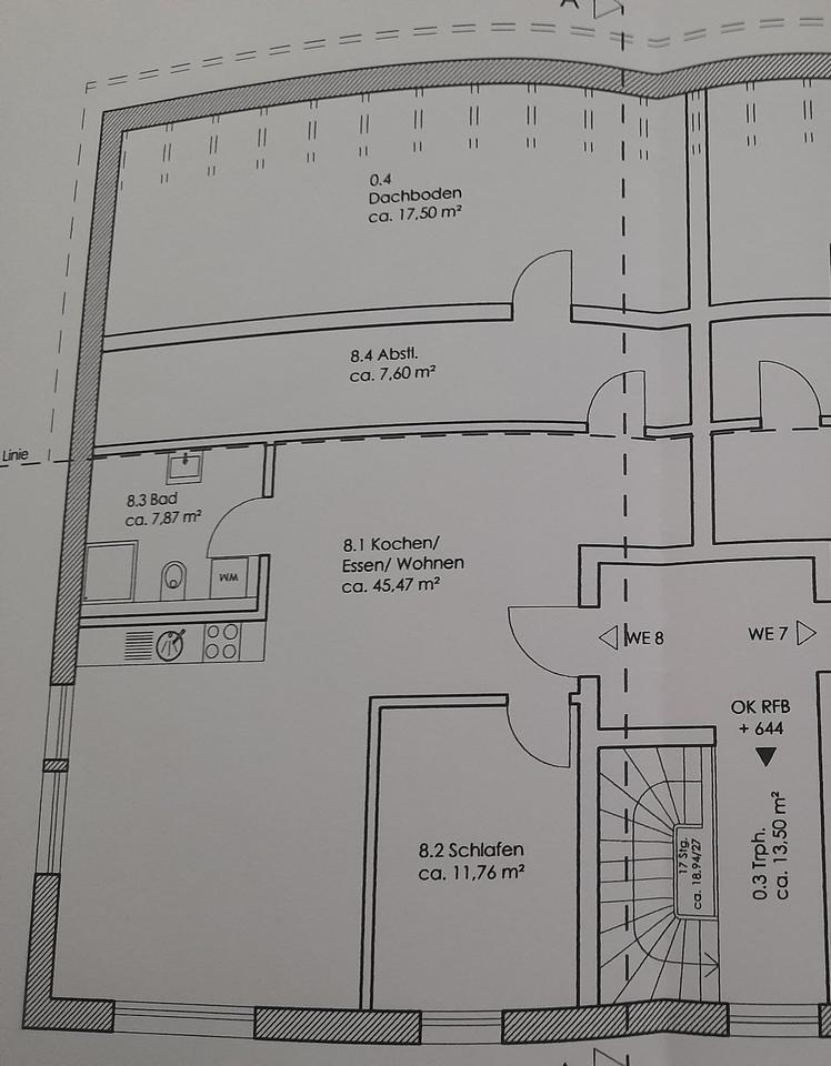 helle 2 Zimmer Wohnung in 97478 KnetzgauOT Zell a. E.