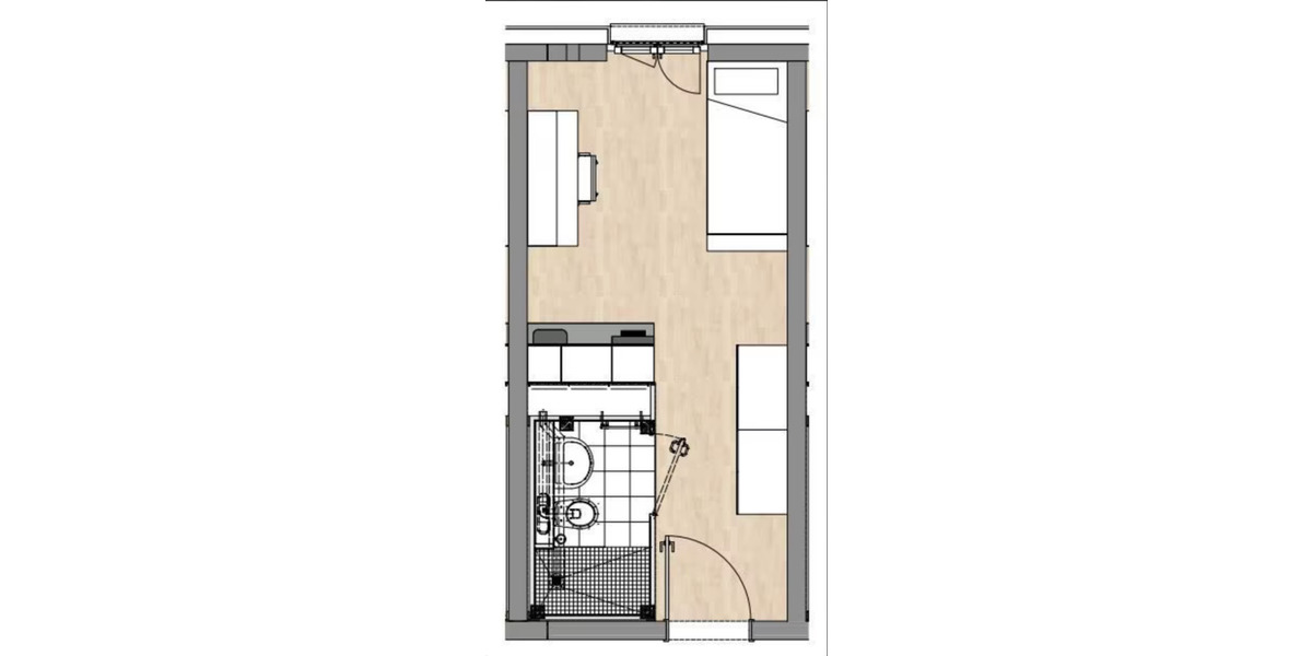 Etagenwohnung Dortmund Innenstadt West - 1 Zimmer, 20 m&sup2;, 465&euro; | Angebot:24840337