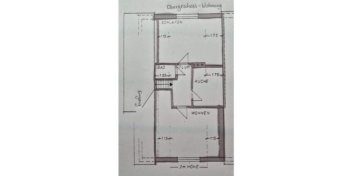 Dachgeschoßwohnung Lunden - 2 Zimmer, 48 m&sup2;, 500&euro; | Angebot:26606236