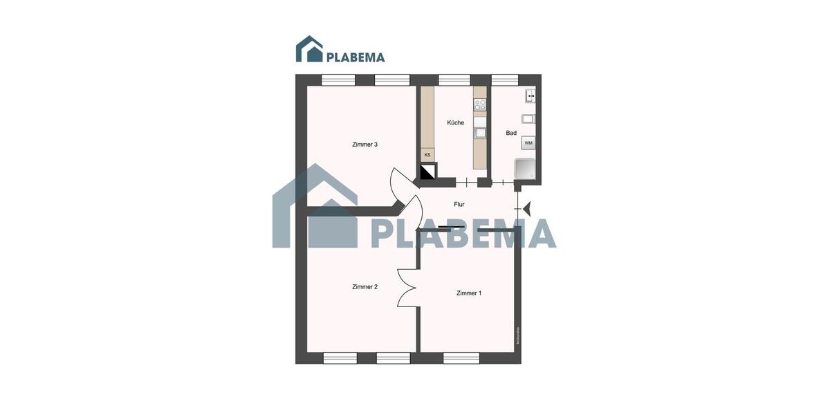 Etagenwohnung Schwerin Altstadt - 3 Zimmer, 66 m&sup2;, 1.030&euro; | Angebot:25988896