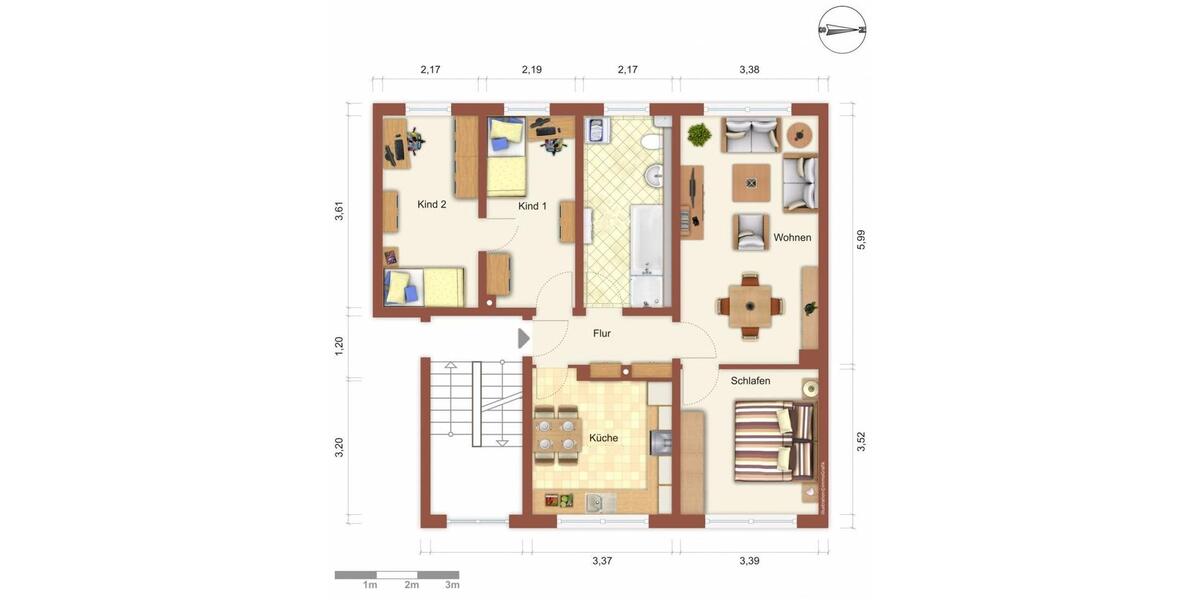 Etagenwohnung Bad Schmiedeberg - 4 Zimmer, 80 m&sup2;, 473&euro; | Angebot:26691762