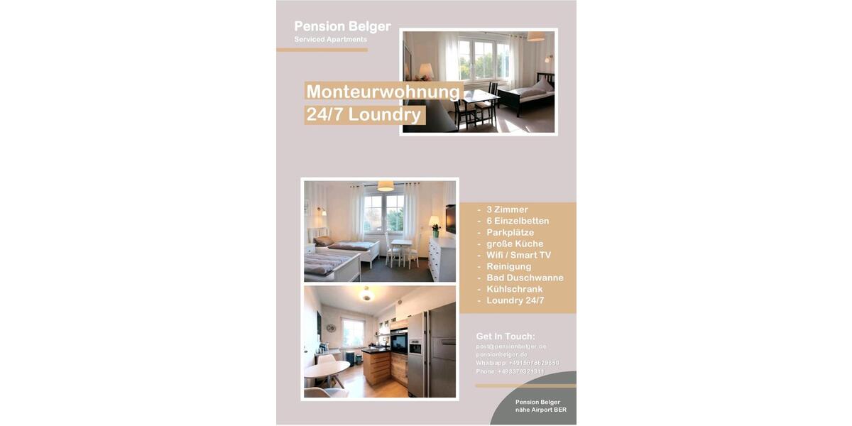 Wohnen auf Zeit Blankenfelde-Mahlow Groß Kienitz - 3 Zimmer, 81 m&sup2;, 890&euro; | Angebot:24700113