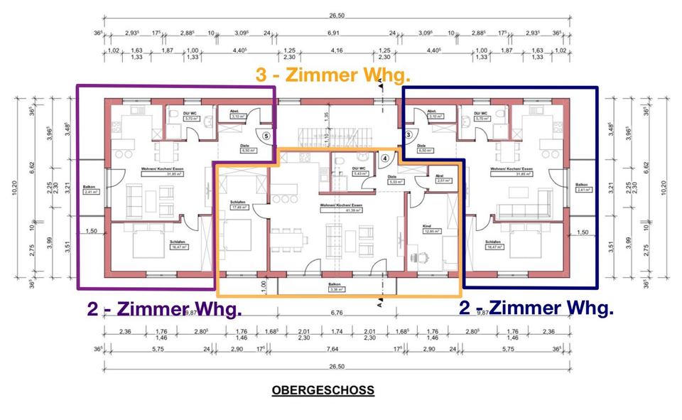 Etagenwohnung Groß-Zimmern Zimmern - 2 Zimmer, 65 m&sup2;, 1.100&euro; | Angebot:23767988