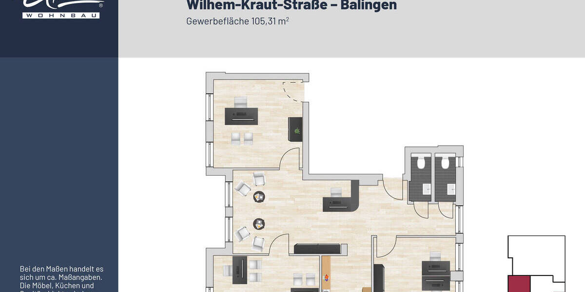 Gewerbeobjekt Balingen Gemarkung Balingen - 1.365&euro; | Angebot:25690413