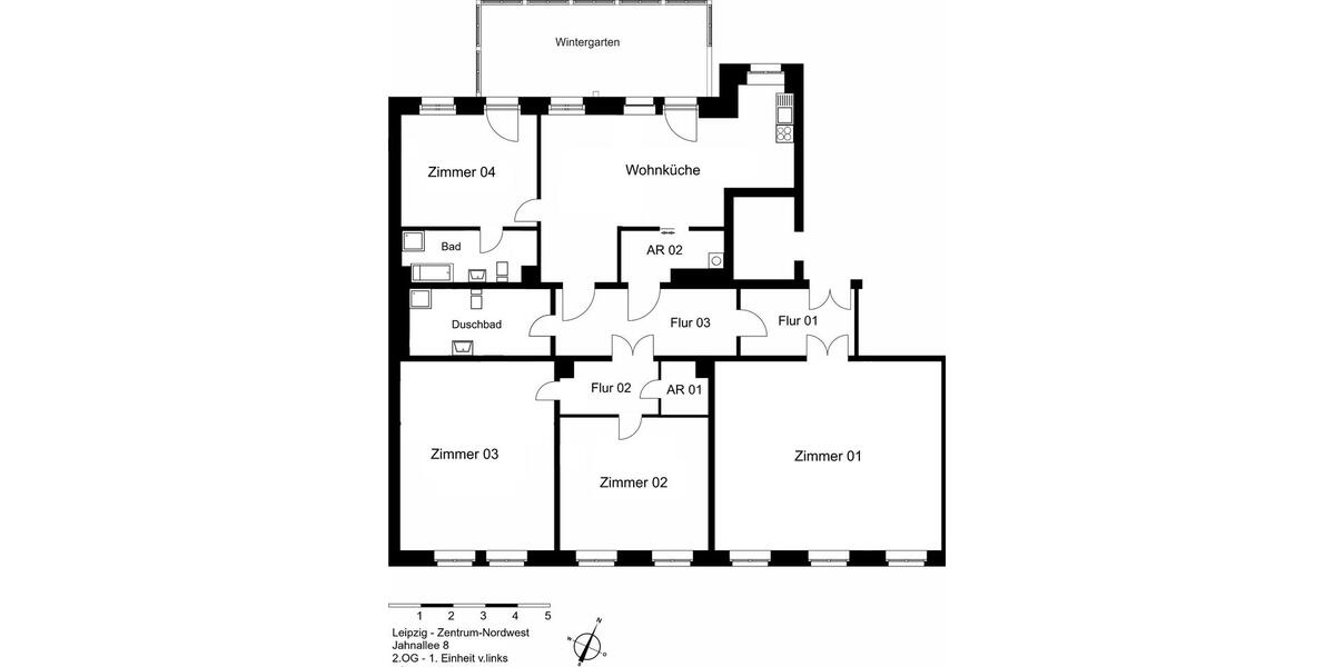 Etagenwohnung Leipzig - 4 Zimmer, 188 m&sup2;, 2.439&euro; | Angebot:25429707
