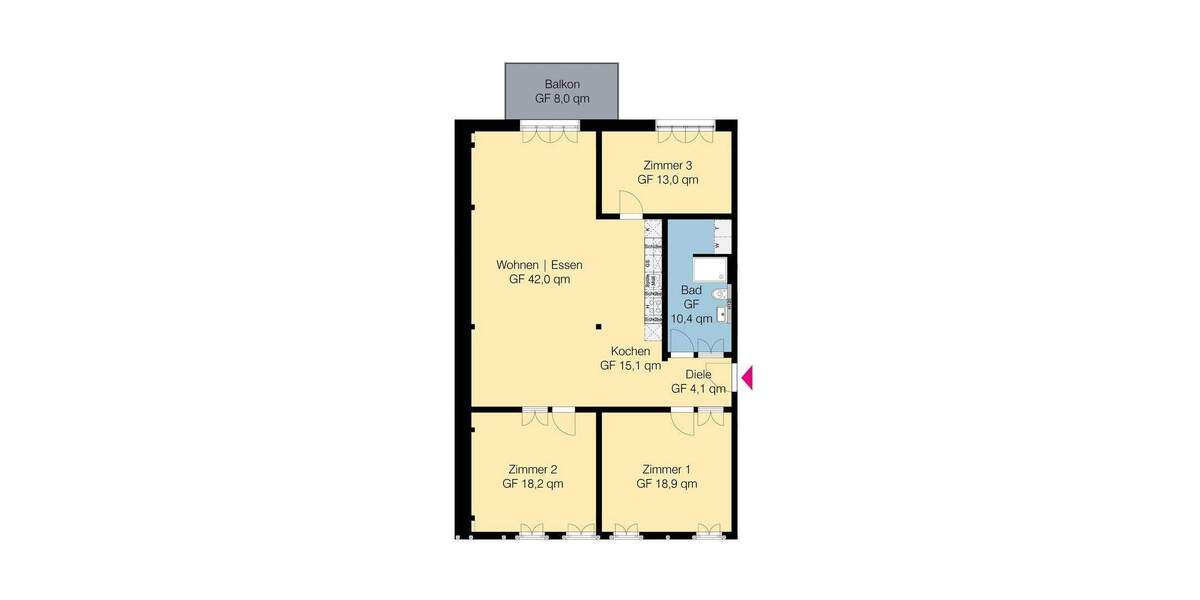 Etagenwohnung Wolfsburg Ehmen - 4 Zimmer, 125 m&sup2;, 1.569&euro; | Angebot:25760389