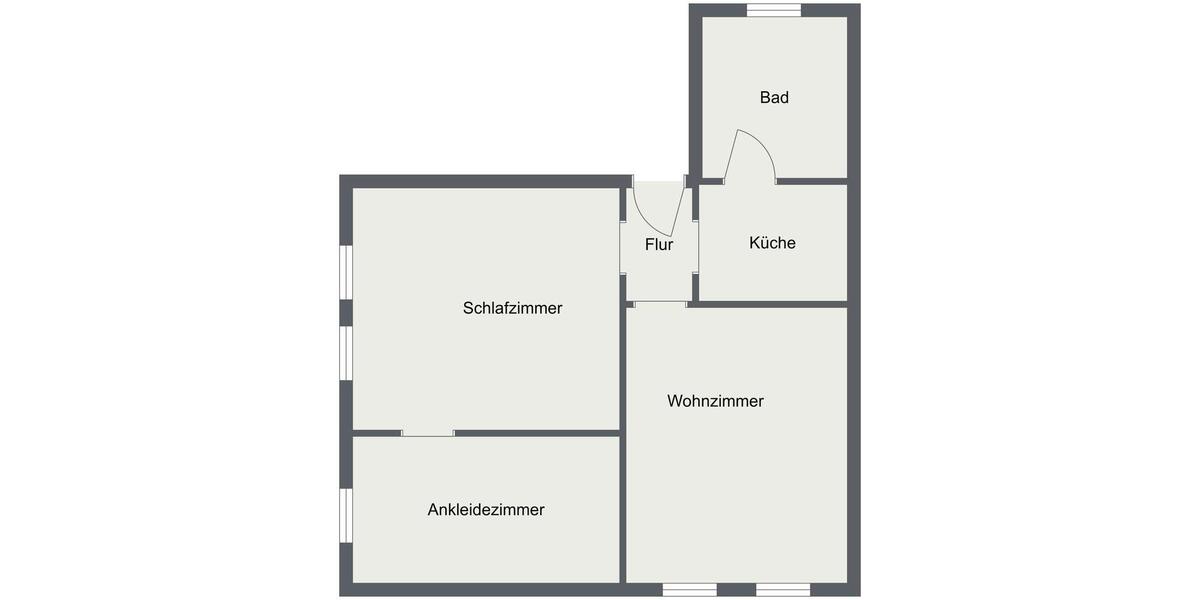 Dachgeschoßwohnung Thale - 2.5 Zimmer, 43 m&sup2;, 366&euro; | Angebot:26132345