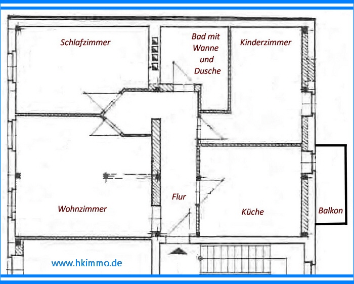 Schöne 3-Raumwohnung mit Balkon in Hochschulnähe 3 zimmer