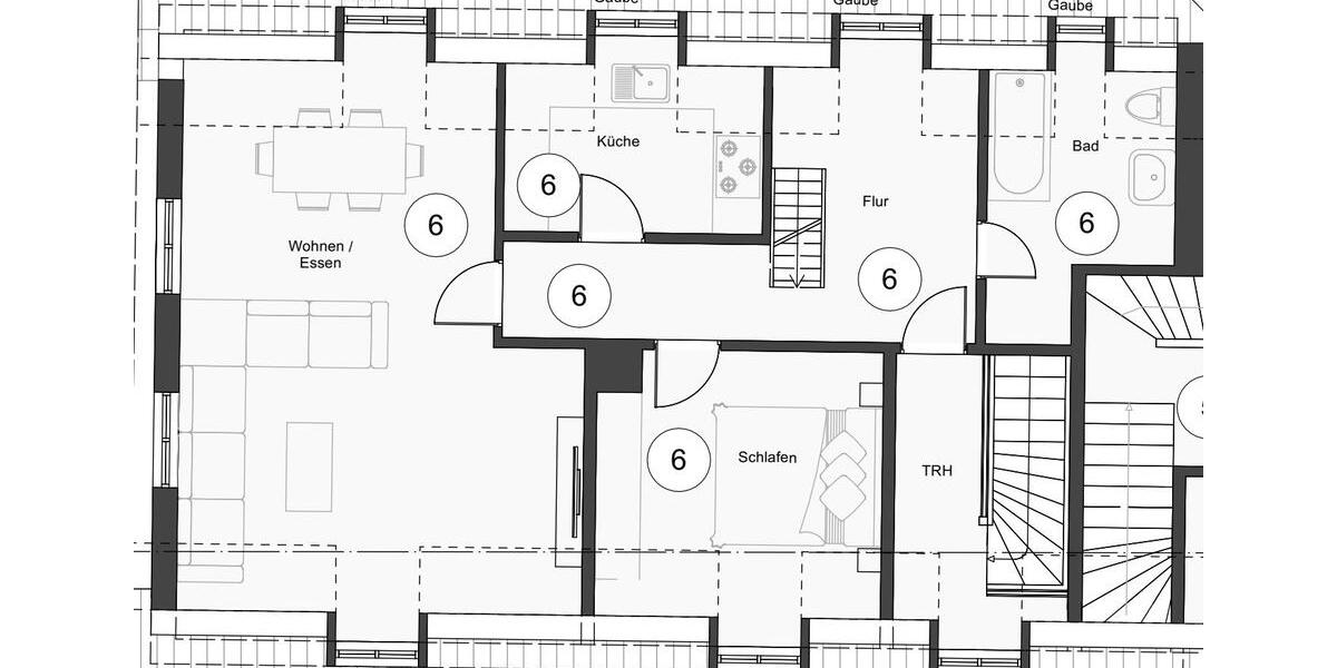 Dachgeschoßwohnung Ilshofen - 2.5 Zimmer, 72 m&sup2;, 790&euro; | Angebot:26014524