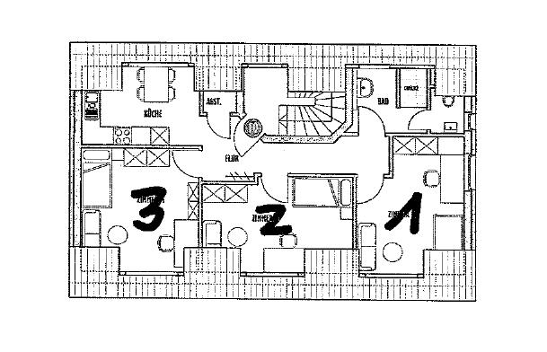 Etagenwohnung Osnabrück Eversburg - 1 Zimmer, 13 m&sup2;, 329&euro; | Angebot:25718001