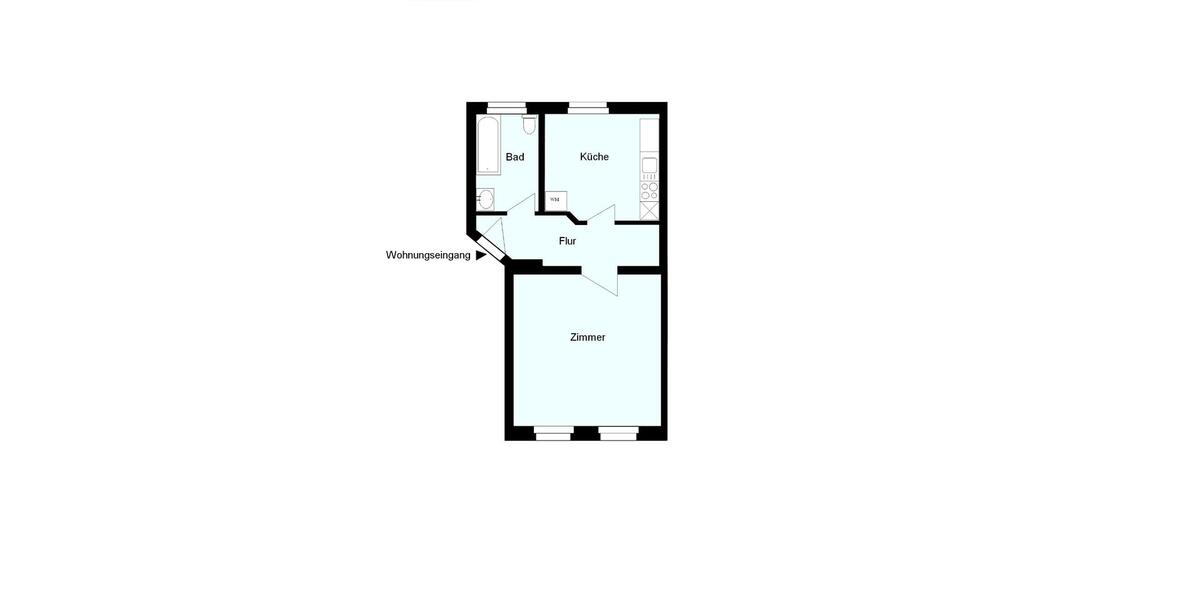 Etagenwohnung Wittenberge - 1 Zimmer, 36 m&sup2;, 285&euro; | Angebot:26491020