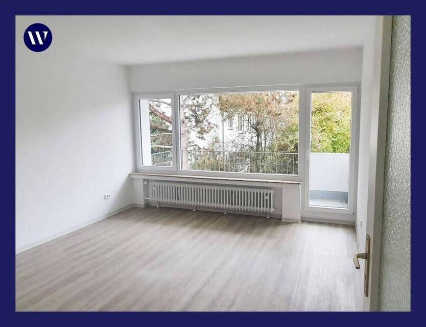 *Modernisierte 3-Zimmer-Wohnung mit Balkonblick ins Grüne* Tageslichtbad mit Wanne, Vinyl-Boden
