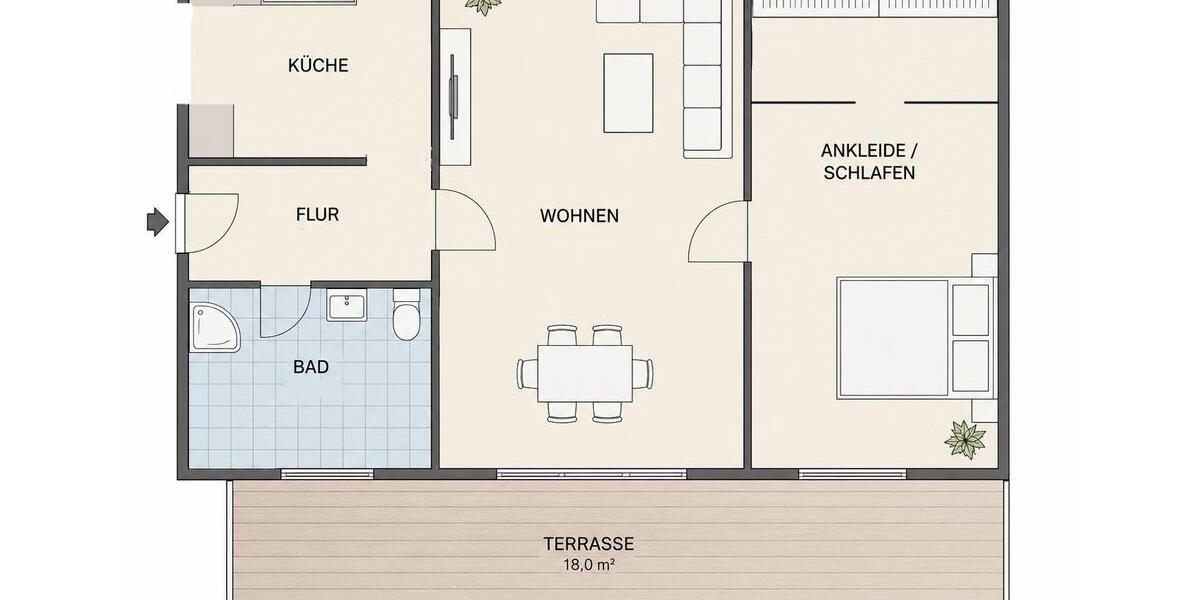 Erdgeschoßwohnung Braunfels - 2.5 Zimmer, 90 m&sup2;, 1.150&euro; | Angebot:26656480