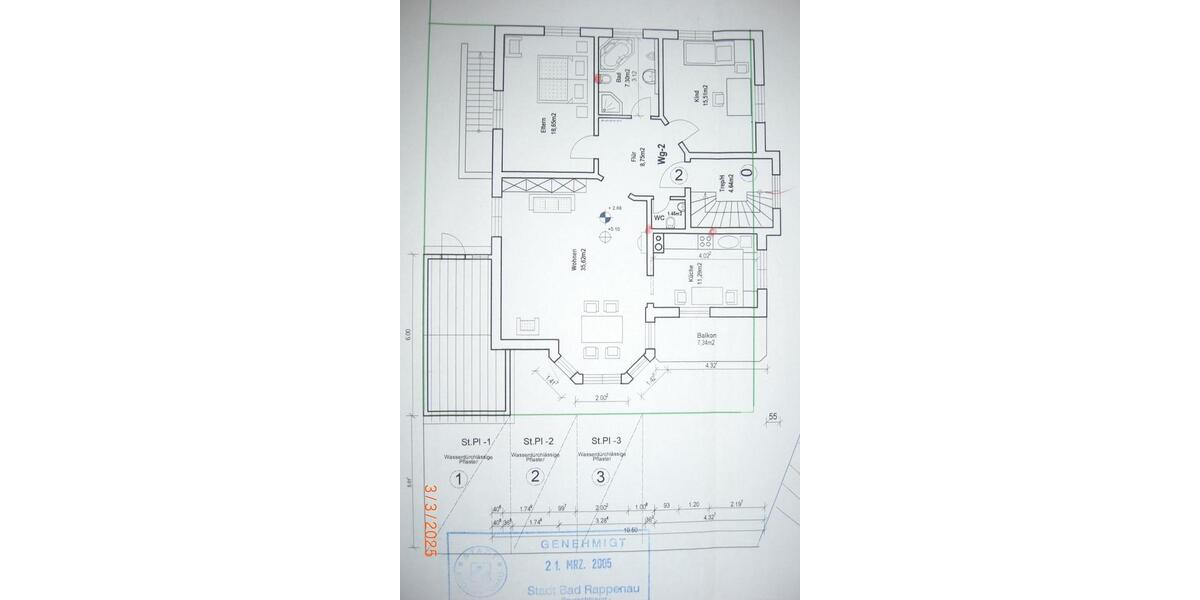 Etagenwohnung Bad Rappenau - 3 Zimmer, 102 m&sup2;, 1.100&euro; | Angebot:25783088