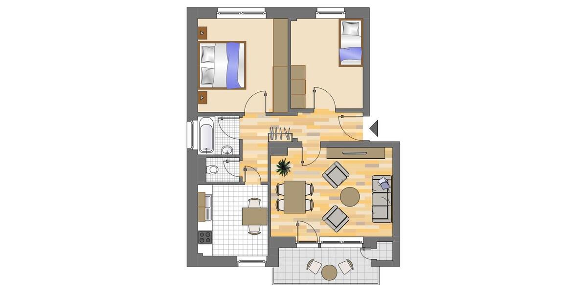 Etagenwohnung Siegen Dillnhütten - 3 Zimmer, 68 m&sup2;, 259&euro; | Angebot:26136386