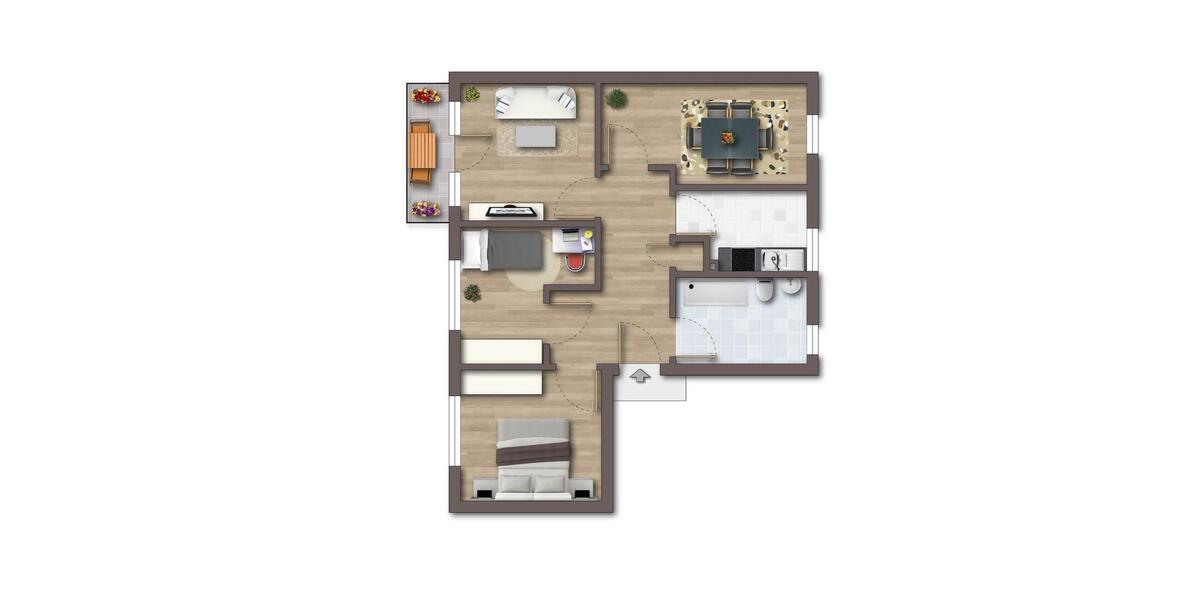 Etagenwohnung Bernburg (Saale) - 4 Zimmer, 76 m&sup2;, 429&euro; | Angebot:26494508