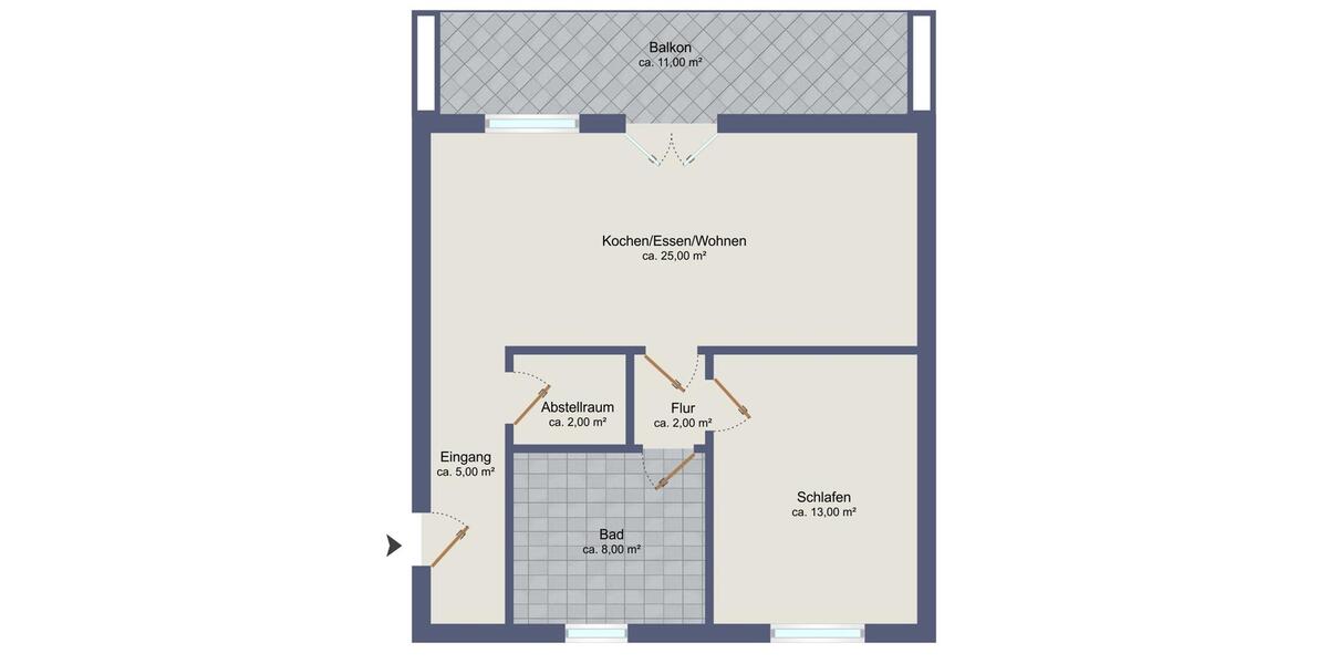 Dachgeschoßwohnung Friesoythe - 2 Zimmer, 75 m&sup2;, 698&euro; | Angebot:26001554