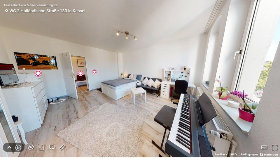Wohnen auf Zeit Kassel Philippinenhof-Warteberg - 4 Zimmer, 22 m&sup2;, 384&euro; | Angebot:26220196
