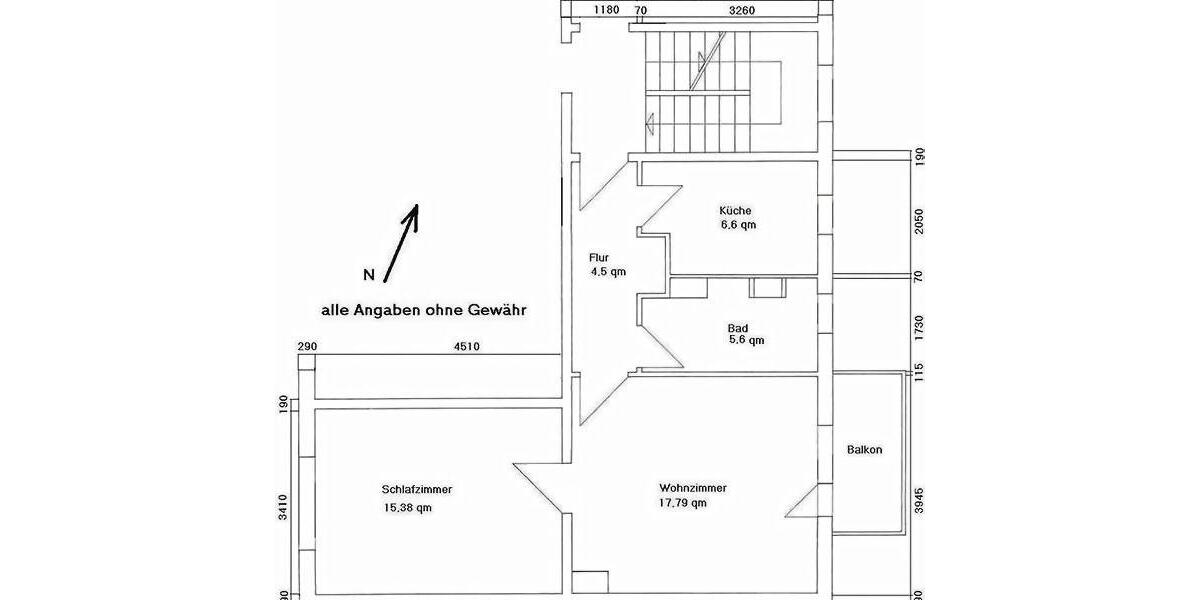 Erdgeschoßwohnung Braunsbedra - 2 Zimmer, 50 m&sup2;, 298&euro; | Angebot:23422366