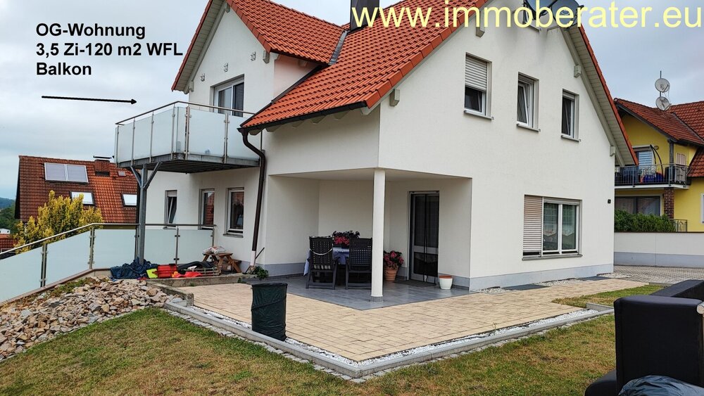 Wohnen mit Stil und Freiraum 3,5 Zimmer Whg WFL ca. 120 m² ger. Balkon Einbauküche Fernblick 2 Kfz-Stellpl. vorhanden ab sofort! - 3.5 Neunburg vorm Wald | Angebot:26762811