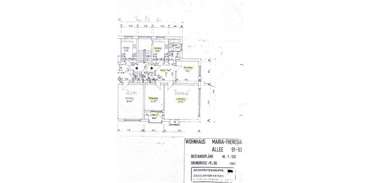 Etagenwohnung Aachen Aachen-Mitte - 3 Zimmer, 74 m&sup2;, 703&euro; | Angebot:24531199