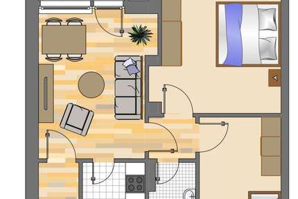 Wohnung Siegen Dillnhütten - 3 Zimmer, 58 m&sup2;, 329&euro; | Angebot:26098614