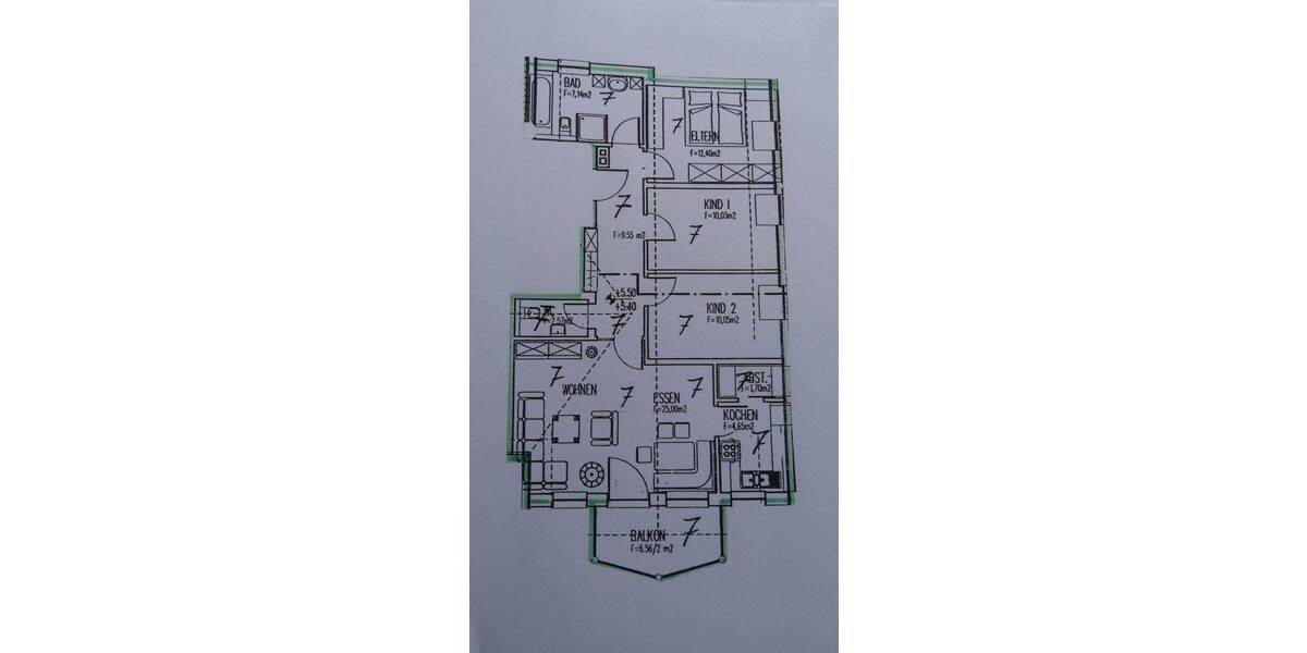 Etagenwohnung Wirsberg - 4 Zimmer, 84 m&sup2;, 510&euro; | Angebot:26797342