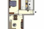 Etagenwohnung Brandenburg an der Havel Görden - 2 Zimmer, 45 m&sup2;, 375&euro; | Angebot:26804988