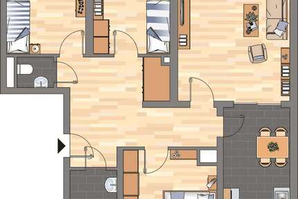 Wohnung Haßloch - 4 Zimmer, 97 m&sup2;, 969&euro; | Angebot:27286409