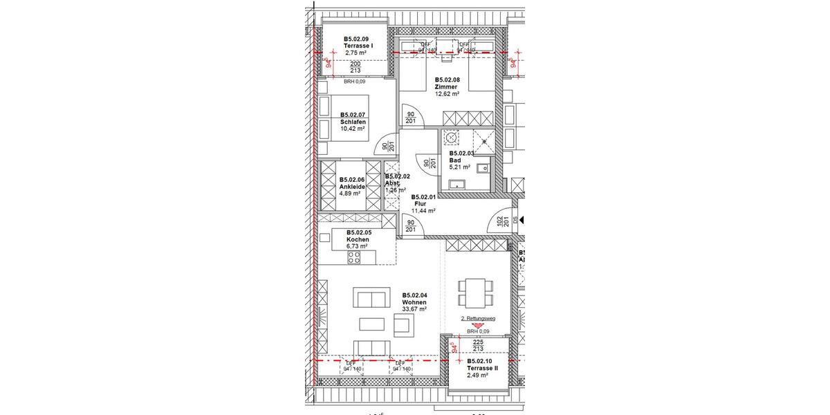 Etagenwohnung Kiel Südfriedhof - 3 Zimmer, 91 m&sup2;, 1.740&euro; | Angebot:26704518