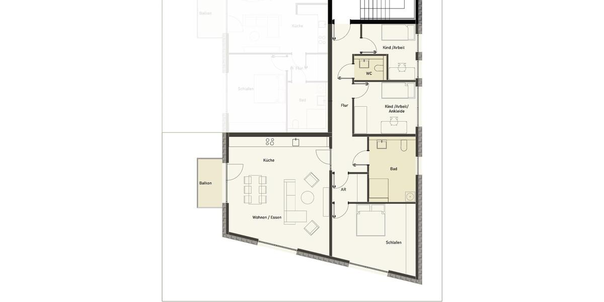 Etagenwohnung Osnabrück Hafen - 4 Zimmer, 118 m&sup2;, 1.474&euro; | Angebot:25922691
