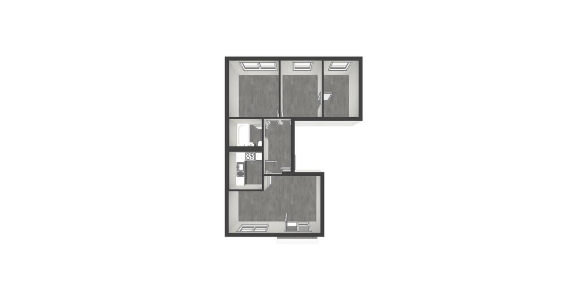 Etagenwohnung Dessau-Roßlau Brambach - 4 Zimmer, 65 m&sup2;, 389&euro; | Angebot:26549414