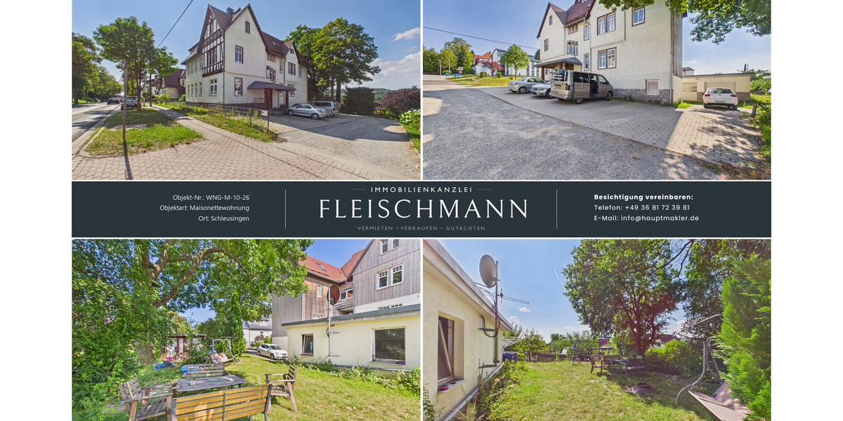 IHR NEUES ZUHAUSE AUF ZWEI EBENEN 3-Zimmer-Maisonettewohnung mit Garten und Stellplatz - 3- Schleusingen | Angebot:27439791