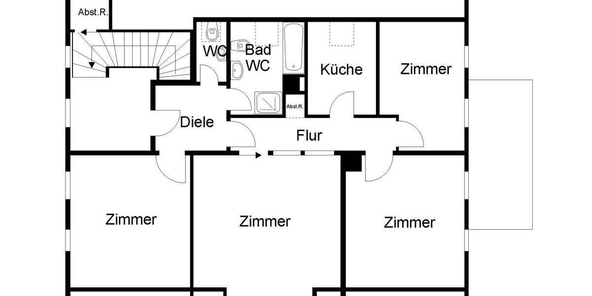 Dachgeschoßwohnung Blankenburg (Harz) - 4 Zimmer, 88 m&sup2;, 510&euro; | Angebot:24711765