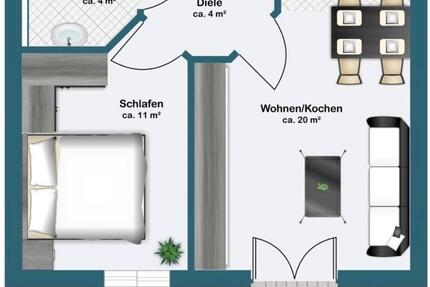 Schöne 2-Zimmer-Wohnung Ingolstadt Süd 2 zimmer