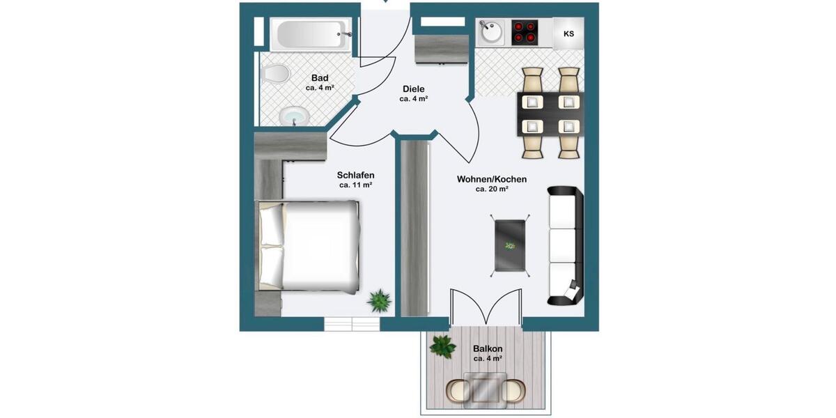 Schöne 2-Zimmer-Wohnung Ingolstadt Süd 2 zimmer