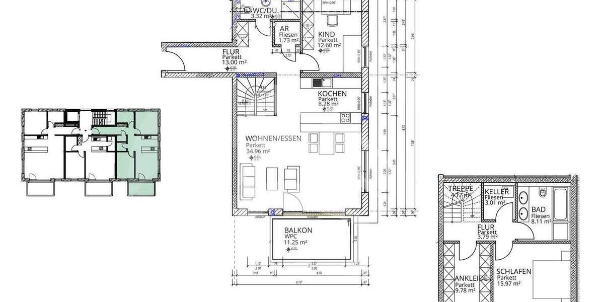 Etagenwohnung Waldkirchen Rohrwies - 4 Zimmer, 117 m&sup2;, 950&euro; | Angebot:25107847