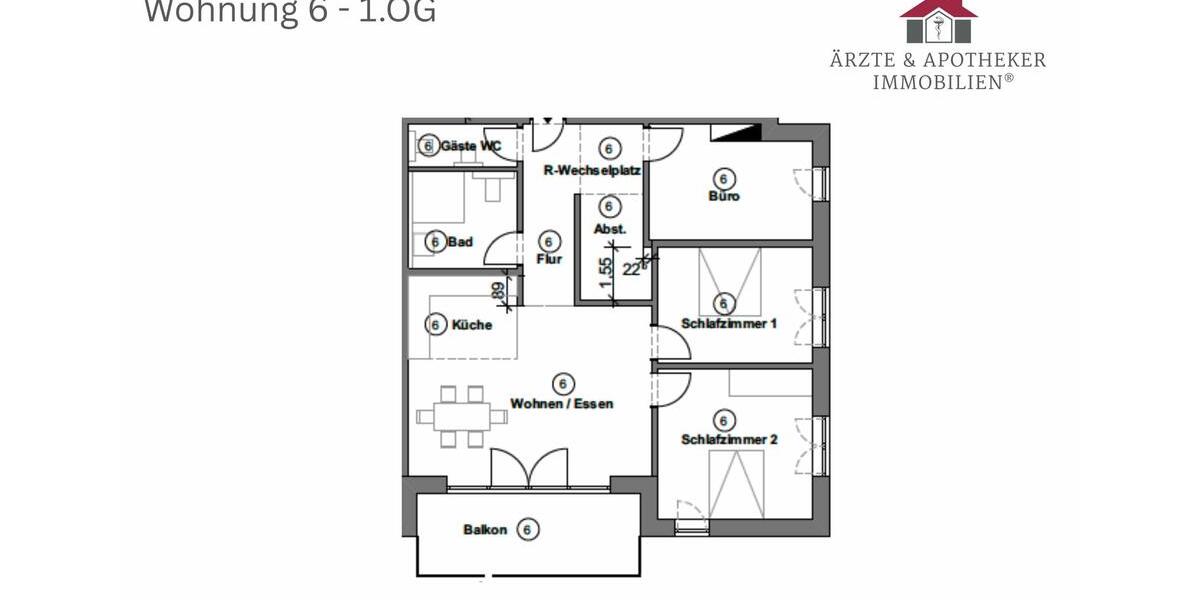 Etagenwohnung Tostedt - 4 Zimmer, 133 m&sup2;, 1.760&euro; | Angebot:25989548