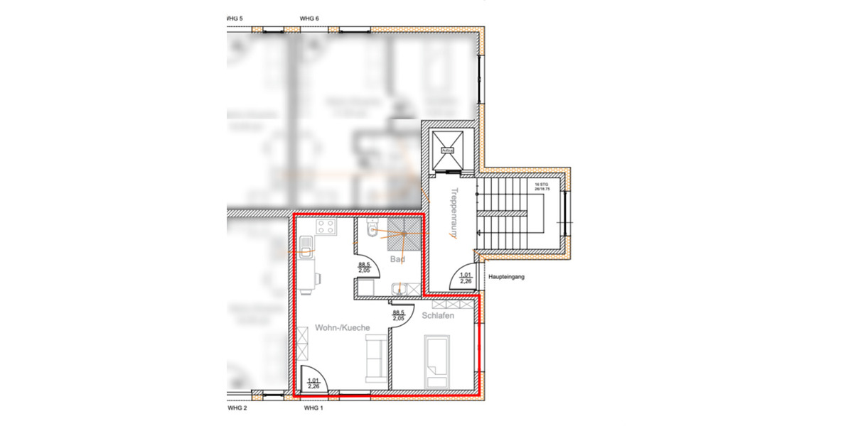 Wohnen mit Lebensqualität - Wohnung im Erdgeschoss in Diepenau zu vermieten 2 zimmer
