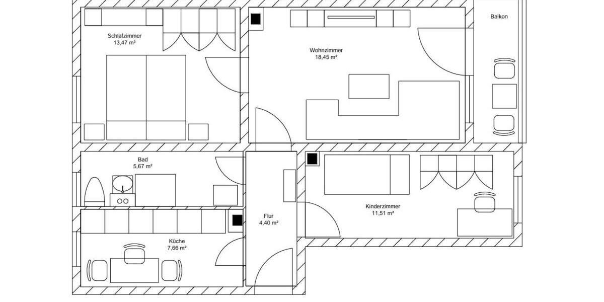 Etagenwohnung Dippoldiswalde - 3 Zimmer, 61 m&sup2;, 430&euro; | Angebot:24891374