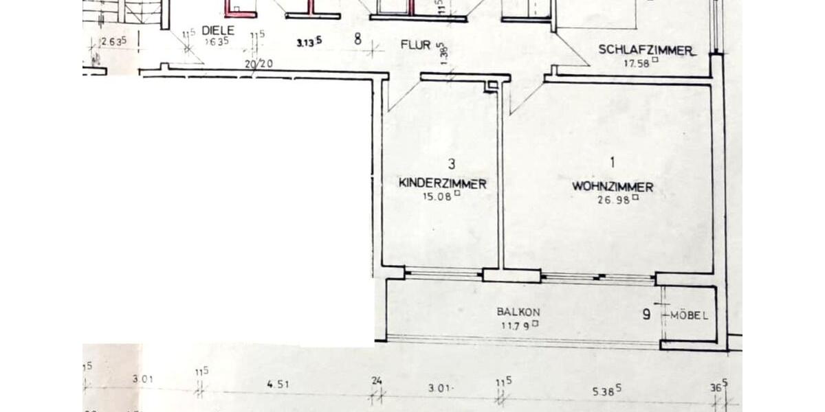 Etagenwohnung Flensburg Falkenberg - 3 Zimmer, 103 m&sup2;, 750&euro; | Angebot:25219060