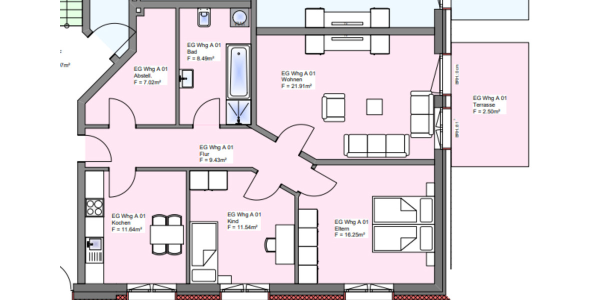 Erdgeschoßwohnung Papenburg - 3 Zimmer, 85 m&sup2;, 830&euro; | Angebot:25417183